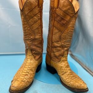 Tony Lama women 7vintage exotic snakeskin cowgirl boots